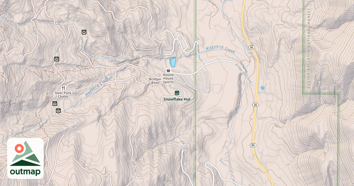 Map of Snowflake Hut
