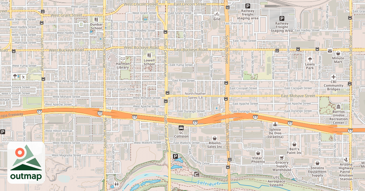 Map of North Feather Spires