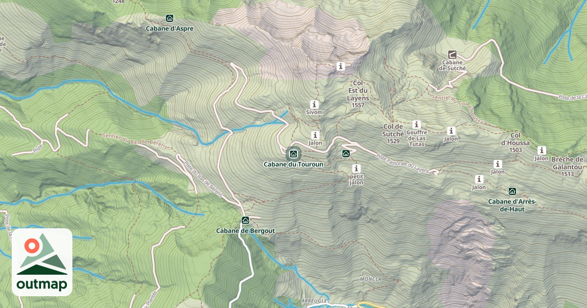Map of Cabane du Touroun