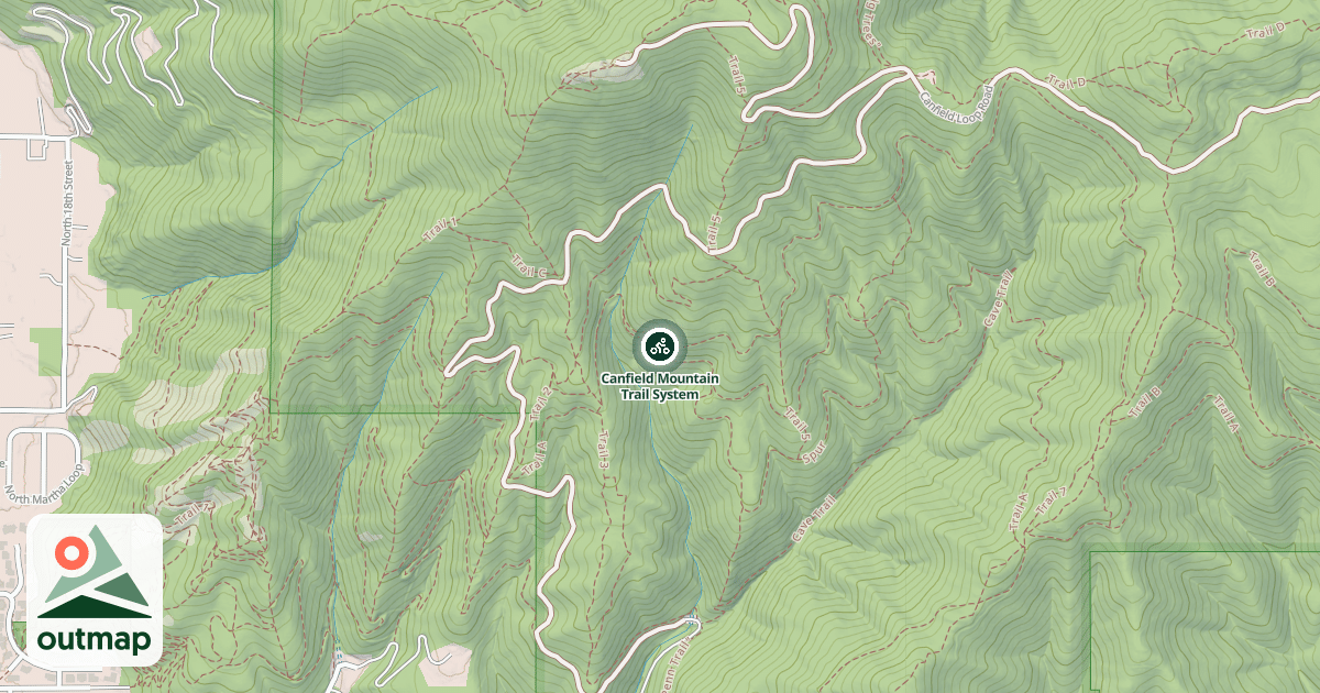Map of Canfield Mountain Trail System