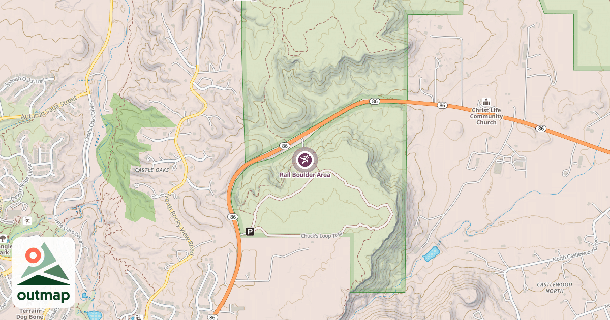 Map of Rail Boulder Area