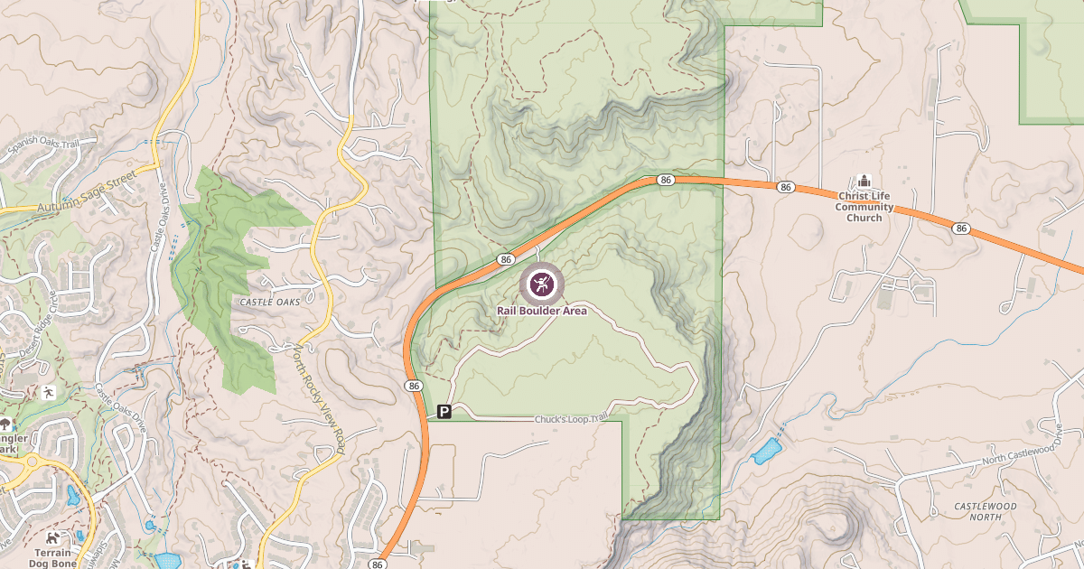 Map preview of Rail Boulder Area