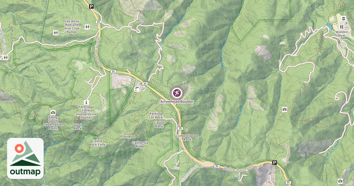 Map of Arrowhead Boulder
