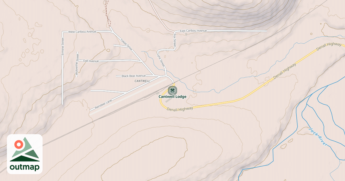 Map of Cantwell Lodge