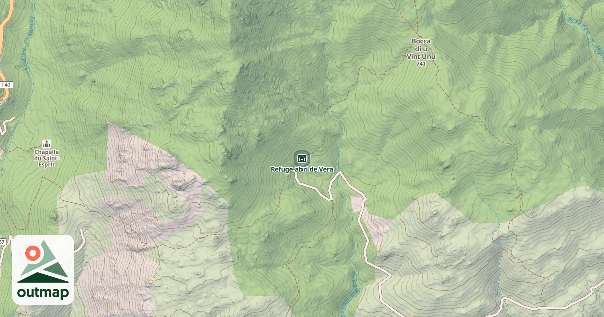 Map of Refuge-abri de Vera