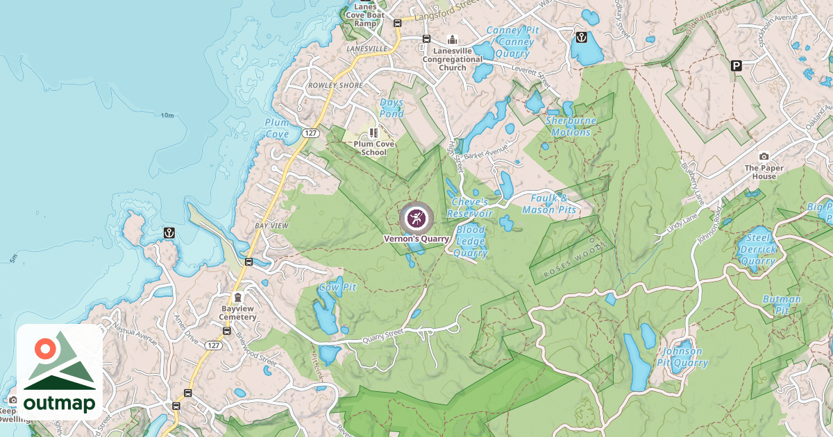 Map of Vernon's Quarry