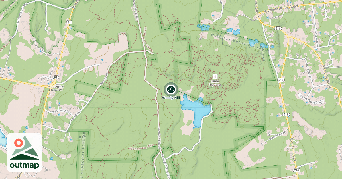 Map of Woody Hill