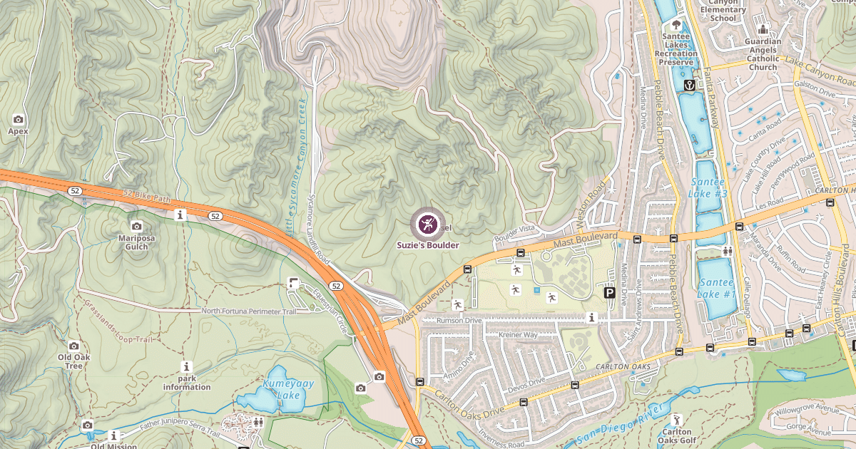 Map preview of Suzie's Boulder