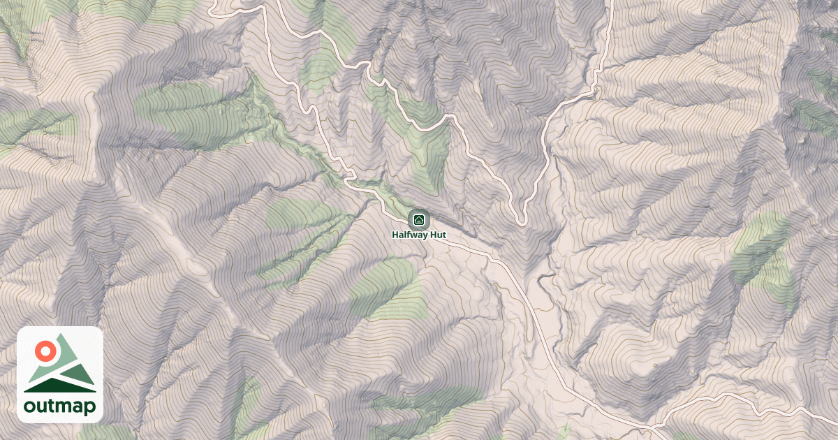 Map of Halfway Hut