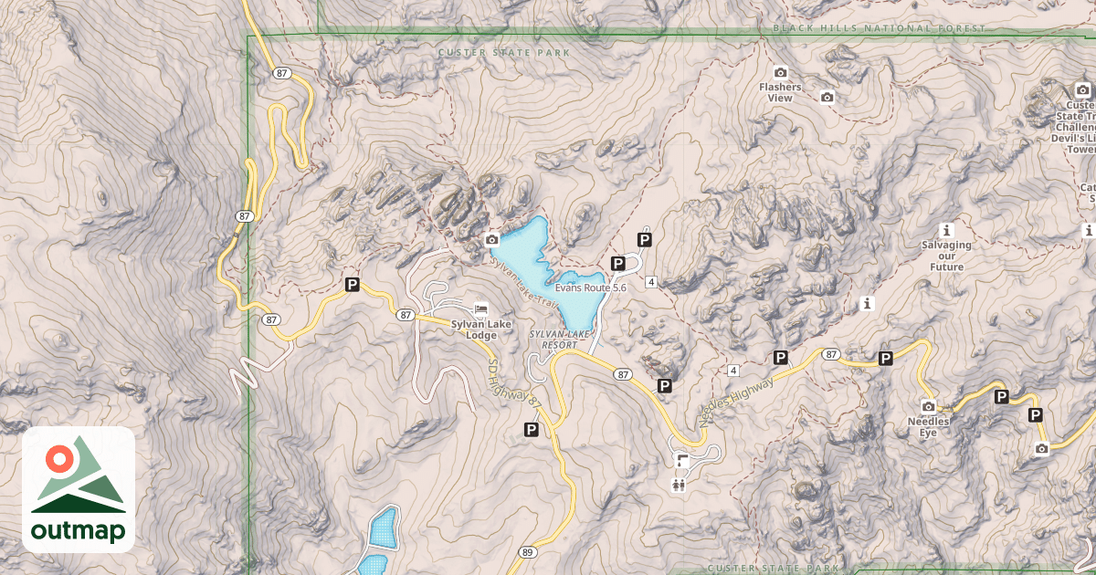 Map of Evans Route