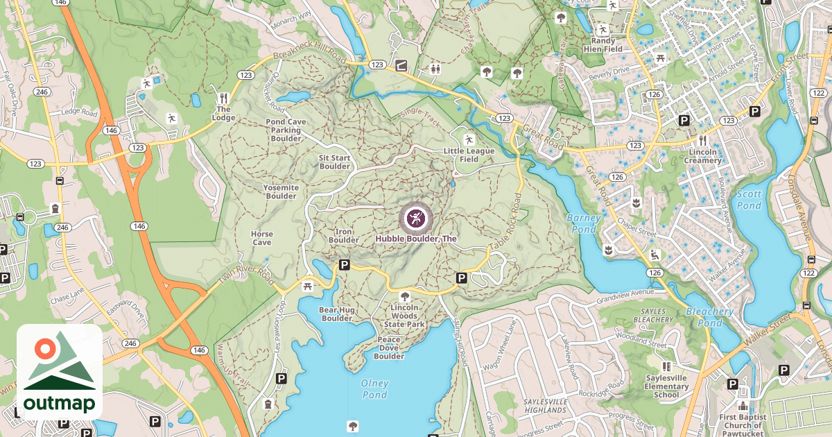 Map of Hubble Boulder, The