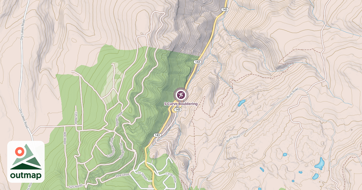 Map of S-Curve Bouldering