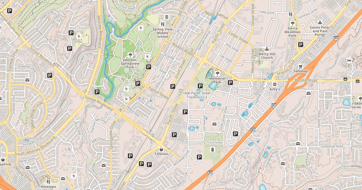 Map preview of High Pacific Street Traverse
