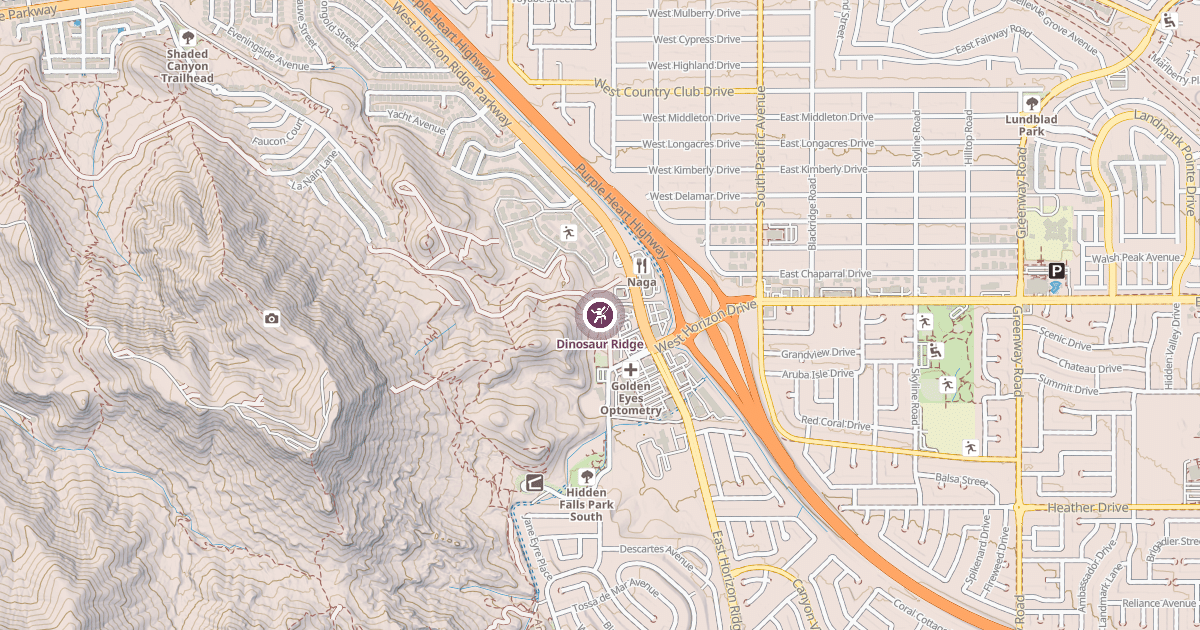 Map preview of Dinosaur Ridge