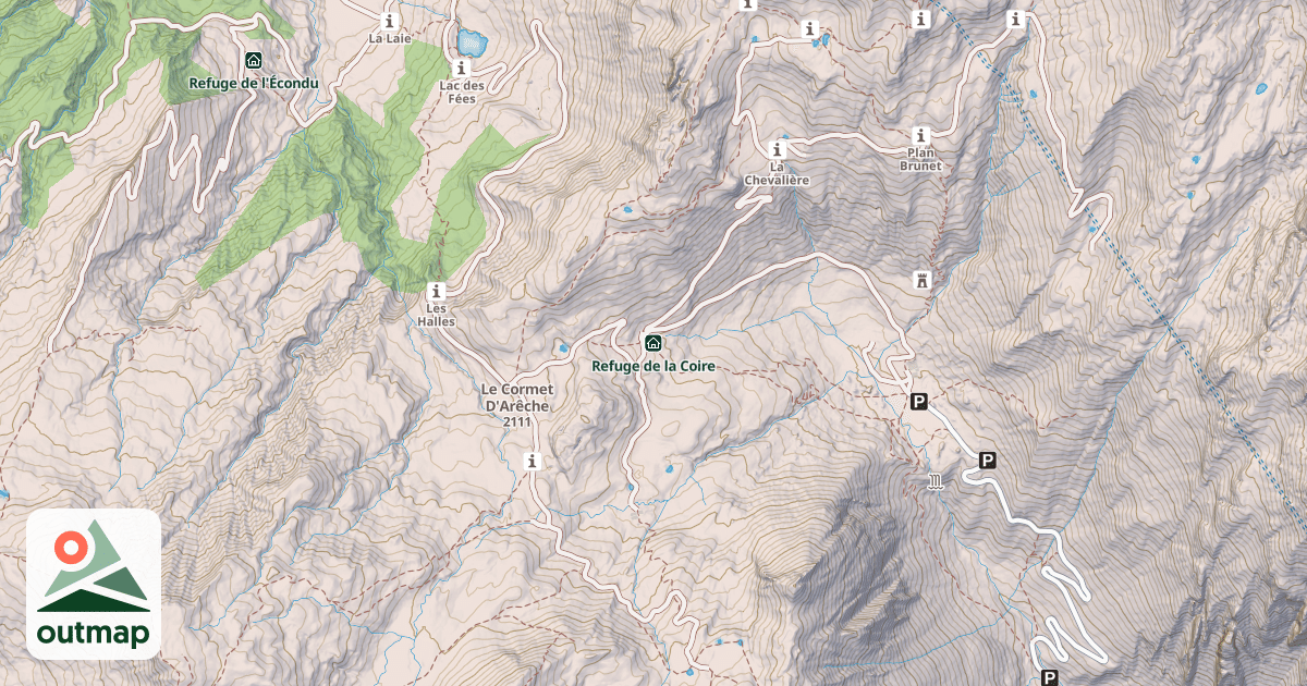 Map of Refuge de la Coire
