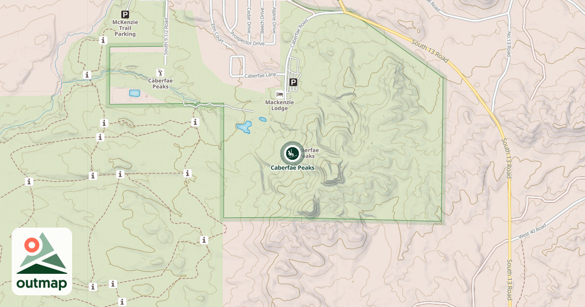 Map of Caberfae Peaks