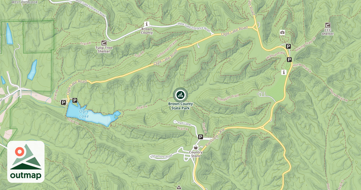 Map of Brown County State Park
