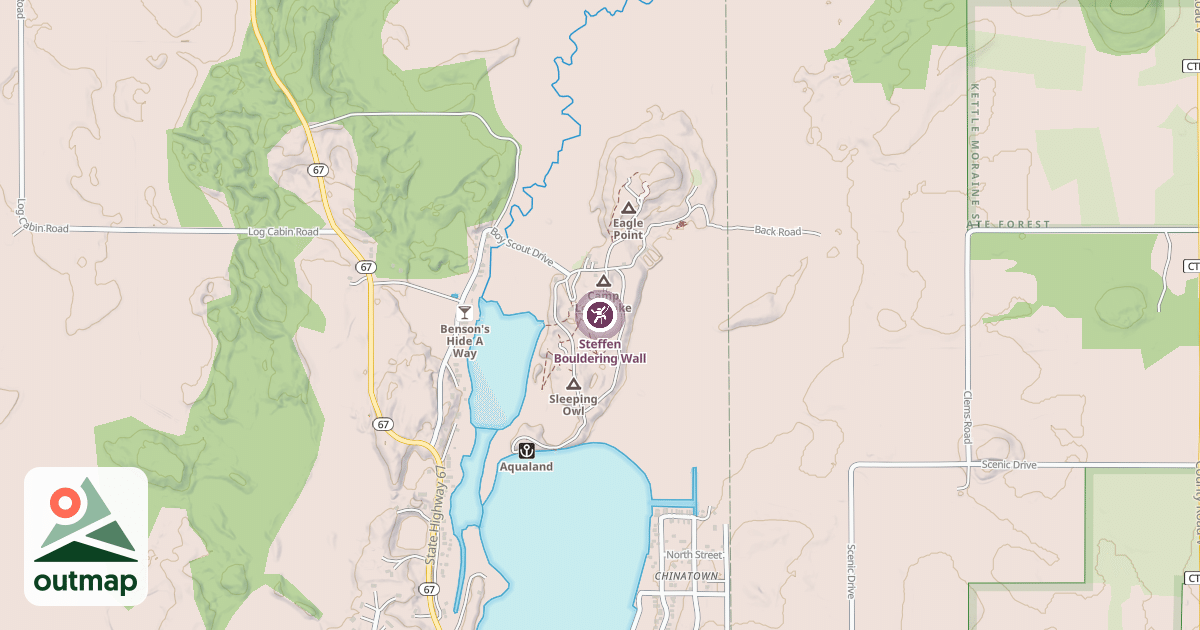 Map of Steffen Bouldering Wall