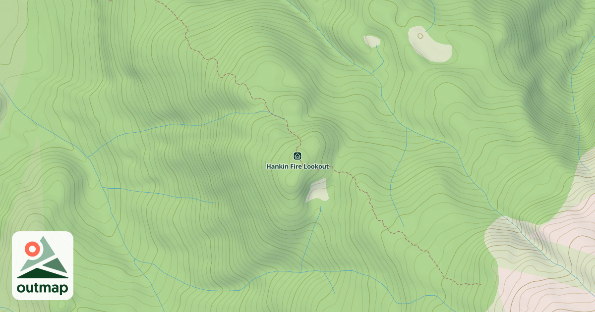 Map of Hankin Fire Lookout