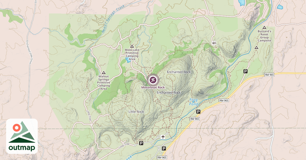 Map of Motorboat Rock