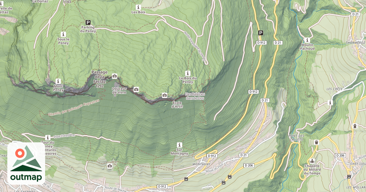 Map of Des Baleines dans le Dos