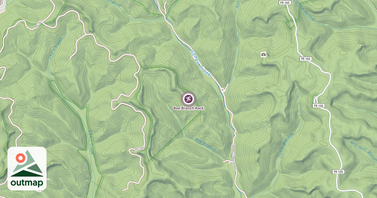 Map of Bee Branch Rock