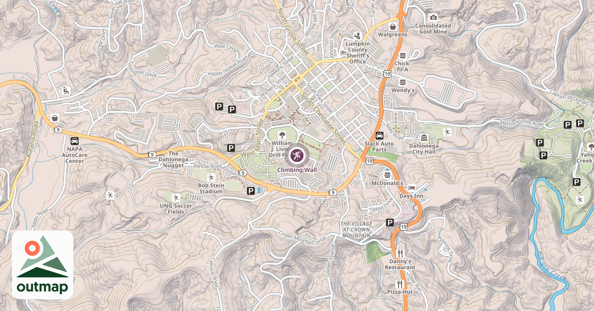 Map of Climbing Wall