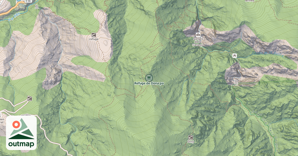 Map of Refuge de Dona pa