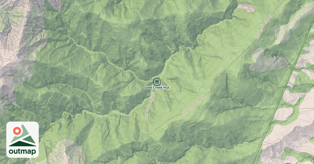 Map of Gold Creek Hut