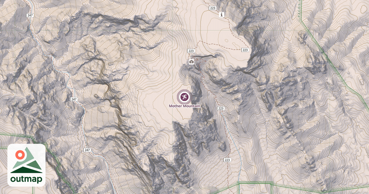 Map of Mother Mountain