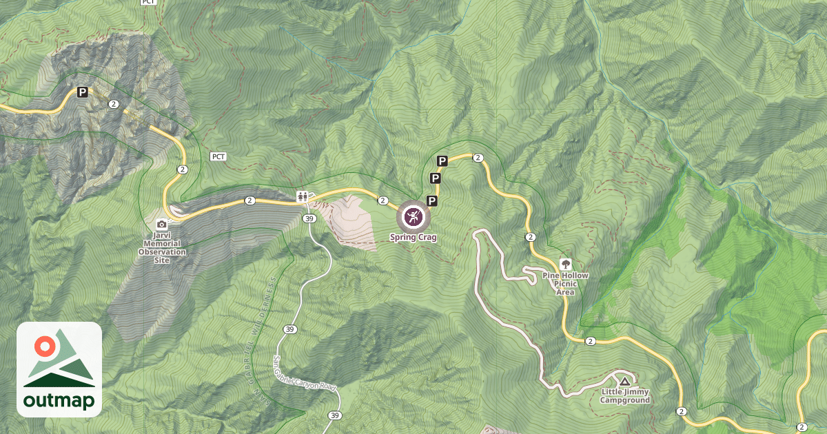 Map of Spring Crag