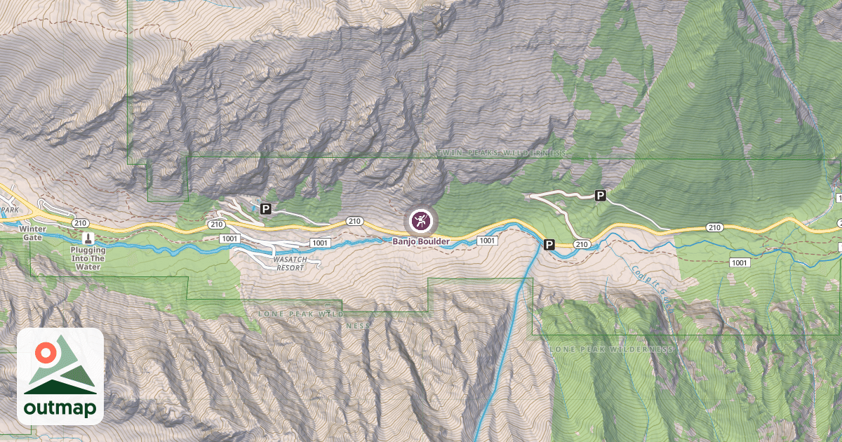 Map of Banjo Boulder