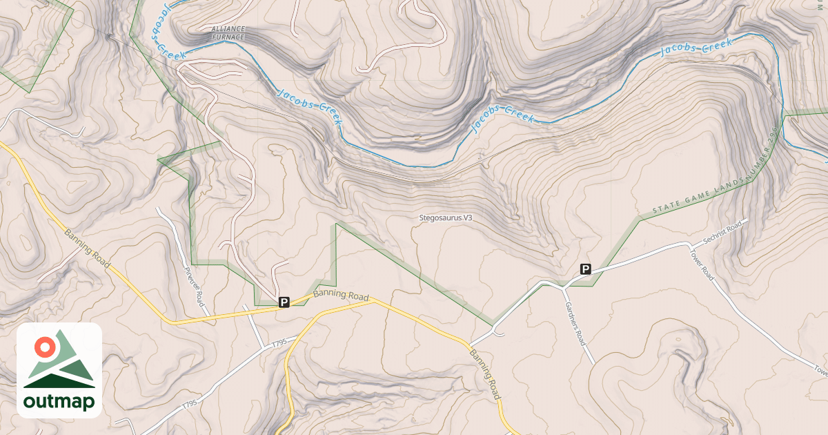 Map of Stegosaurus