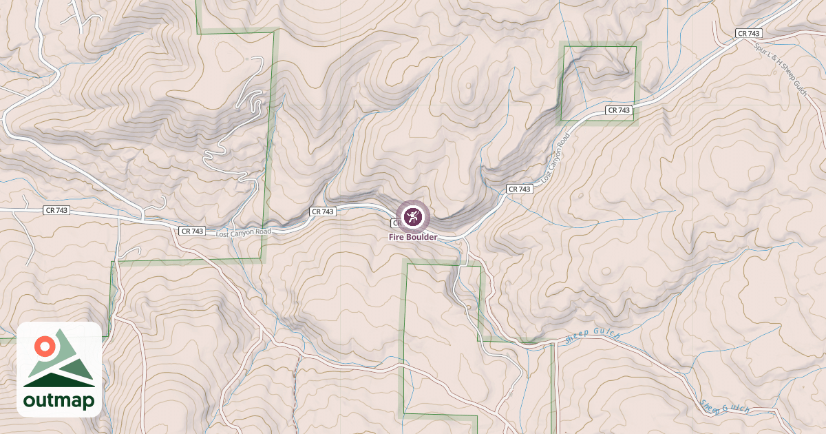 Map of Fire Boulder