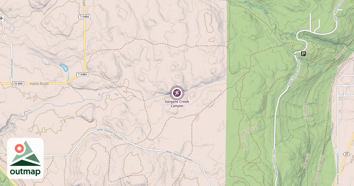 Map of Sargent Creek Canyon