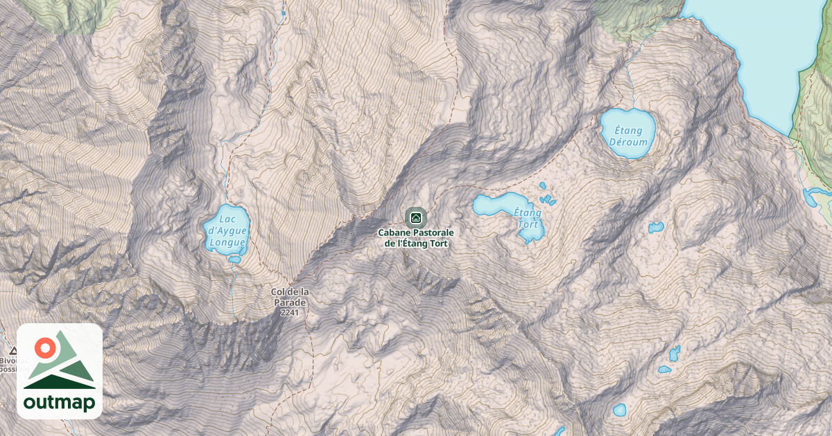 Map of Cabane Pastorale de l'Étang Tort