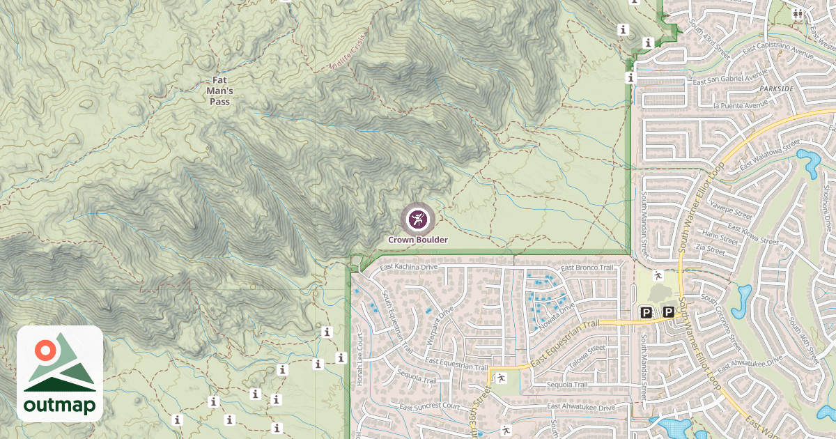 Map of Crown Boulder