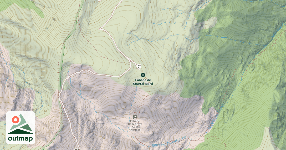 Map of Cabane de Courtal Marti