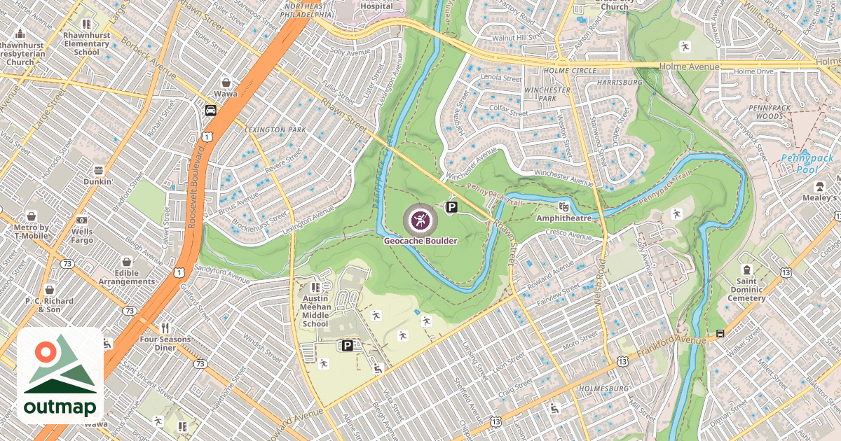 Map of Geocache Boulder