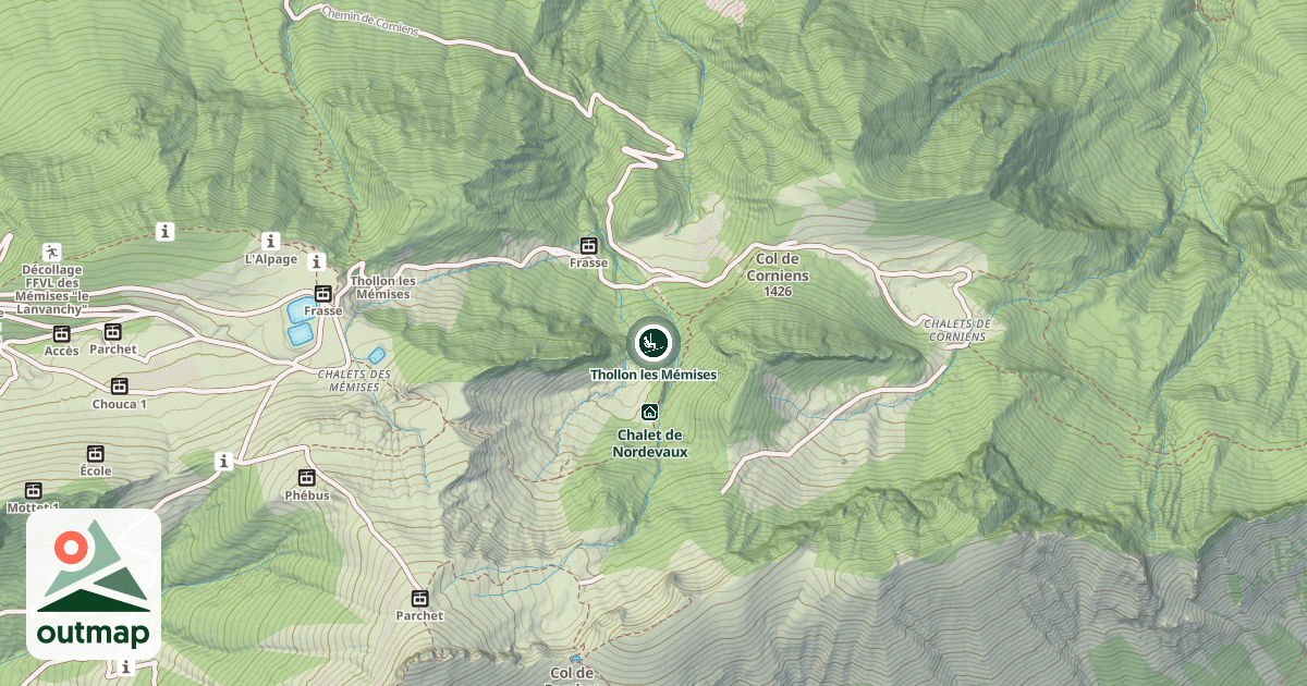 Map of Thollon les Mémises