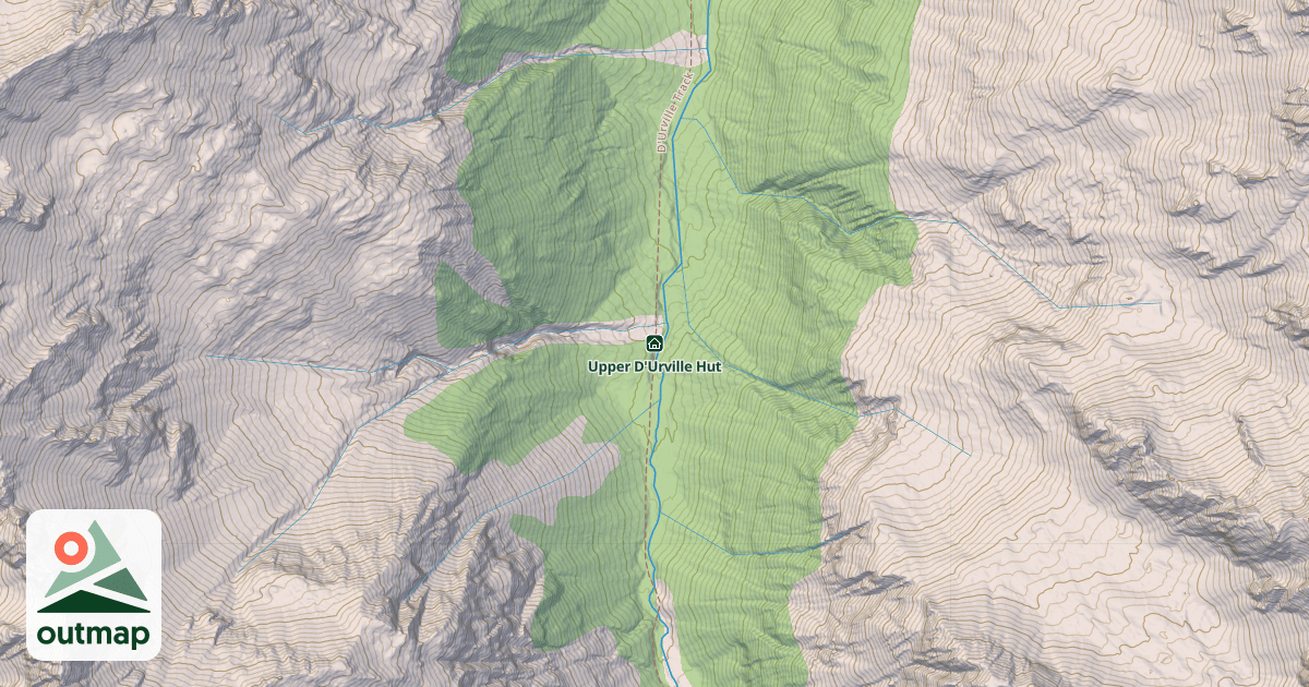 Map of Upper D'Urville Hut