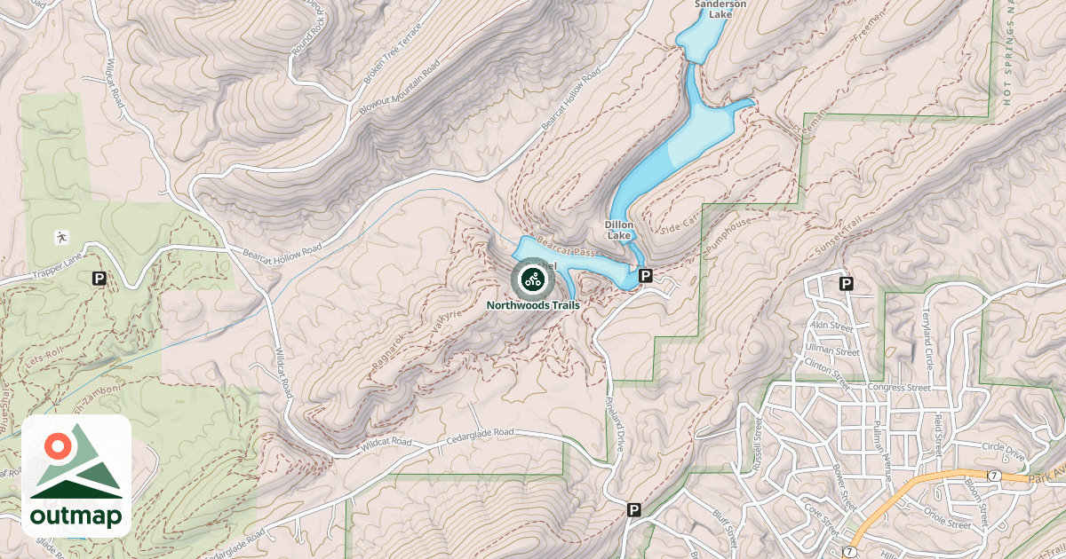 Map of Northwoods Trails