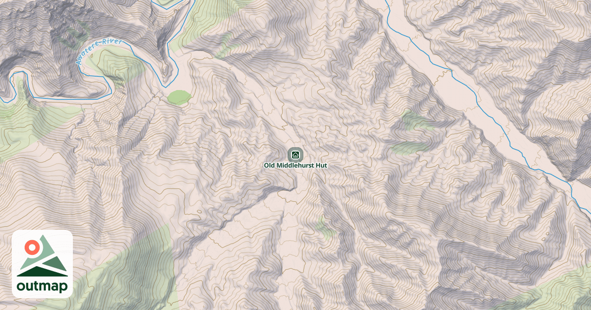Map of Old Middlehurst Hut