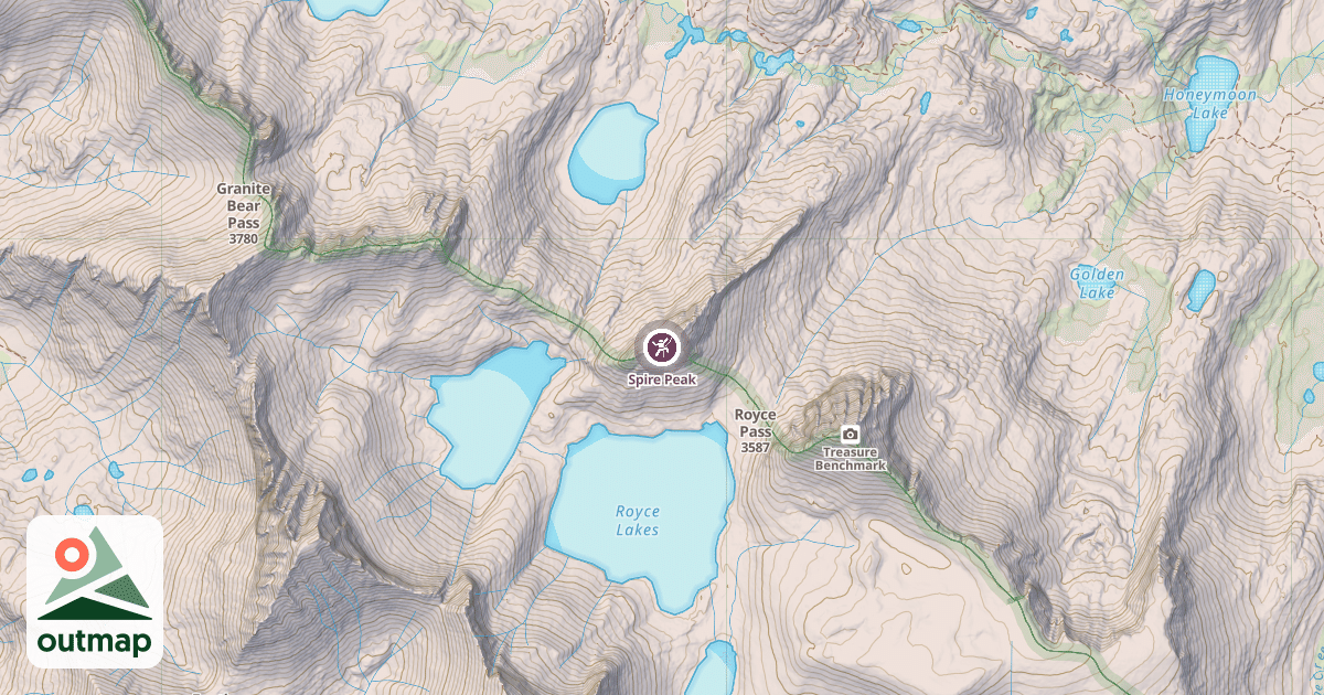 Map of Spire Peak