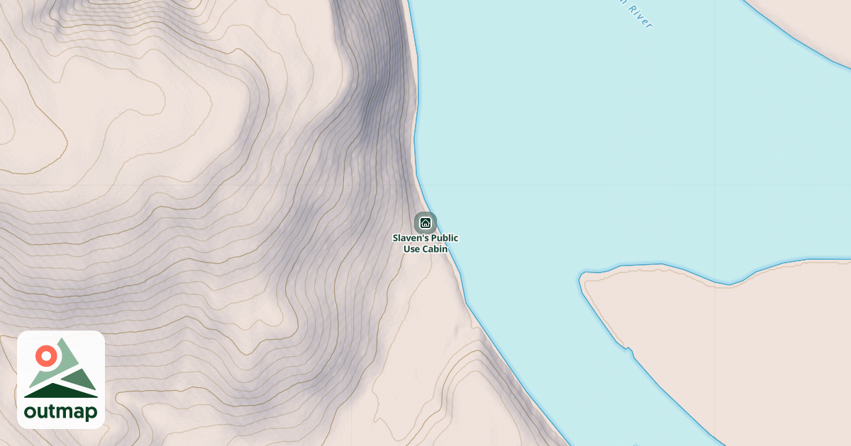 Map of Slaven's Public Use Cabin