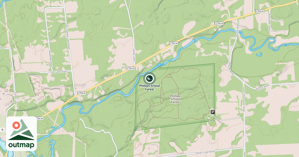 Map of Phillips School Forest