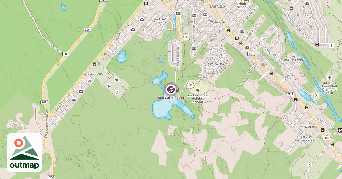 Map of Box Car Boulder