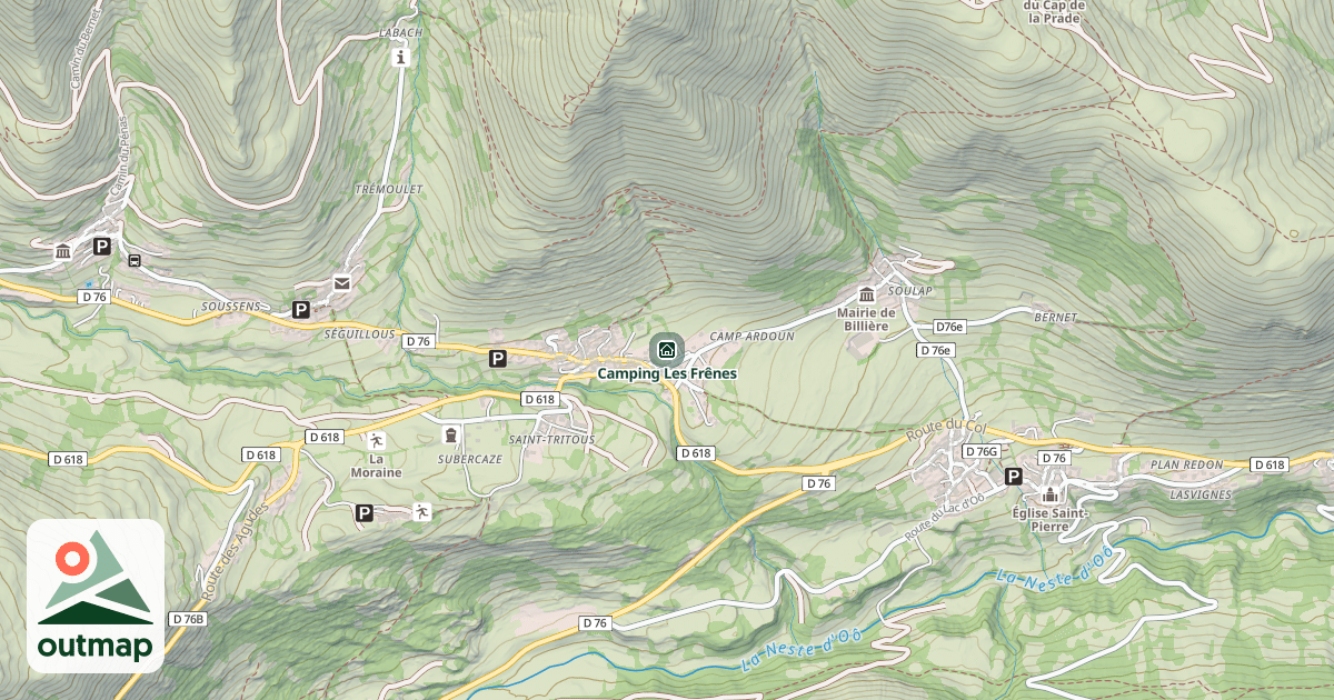 Map of Camping Les Frênes