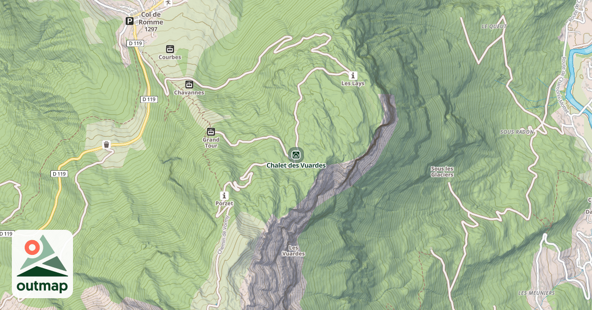Map of Chalet des Vuardes