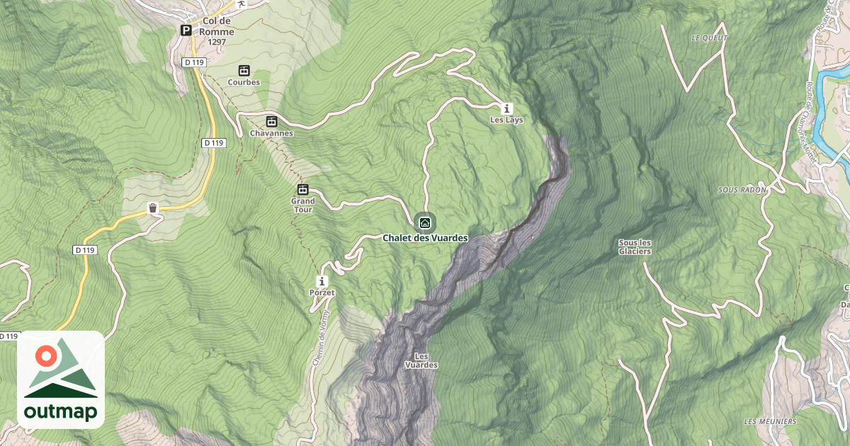 Map of Chalet des Vuardes
